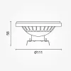 AR111 LED Spot (G53, 12V) 15W, 120° – Meleg Fehér