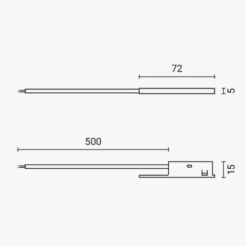 Optonica M05 fekete betáp csatlakozókábel 50 cm hosszban mágneses sínrendszer áramellátásához