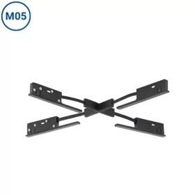 Optonica M05 fekete X-alakú elektromos toldó 4 irányú áramátvezetéshez mágneses sínbe