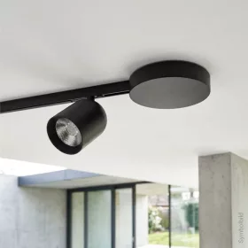 Optonica M05 kerek fekete mennyezeti tápegység 200W 48V mágneses sínrendszerhez