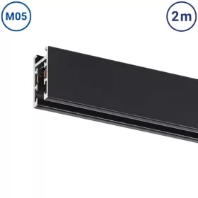 Optonica M05 ultra vékony fekete falon kívüli mágneses sín 2 méteres hosszban