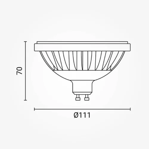 AR111 LED Spot (GU10, 230V) 9W, 120° – Meleg Fehér
