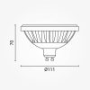 AR111 LED Spot (GU10, 230V) 15W, 30° – Természetes Fehér