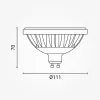 AR111 LED Spot (GU10, 230V) 15W, 30° – Természetes Fehér
