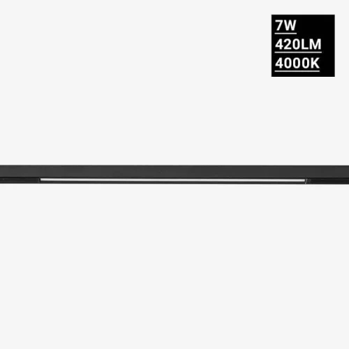 M05 7W fekete lineáris LED lámpa mágneses sínrendszerhez 4000K