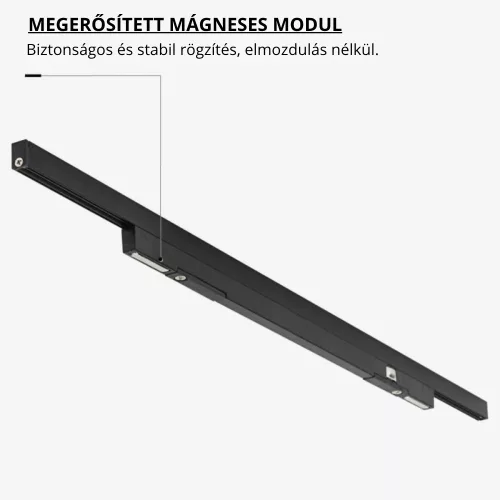 M05 7W fekete lineáris LED lámpa mágneses sínrendszerhez 4000K
