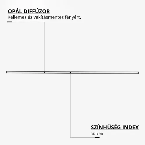 M05 7W fekete lineáris LED lámpa mágneses sínrendszerhez 4000K
