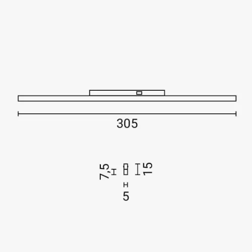 M05 7W fekete lineáris LED lámpa mágneses sínrendszerhez 4000K
