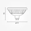 Dimmelhető AR111 LED Spot (GU10, 230V) 15W, 30° Meleg Fehér