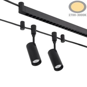   48V flexibilis világítási rendszer 2 spot+1 lineáris lámpával, 5 méter