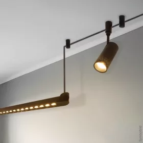   48V flexibilis világítási rendszer 2 spot+1 lineáris lámpával, 5 méter