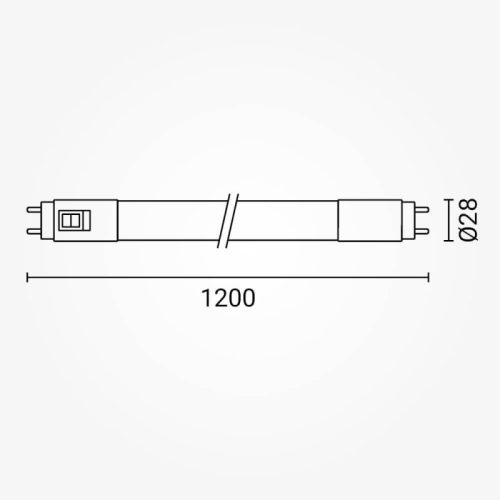 CCT (színhőmérséklet-váltós) T8 LED fénycső 18W, 120cm, mely 3000K, 4000K és 6000K fényszínre is képes