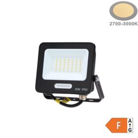 LED reflektor 30W 2700lm 3000K 120º SMD Fekete-Optonica
