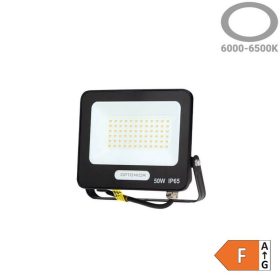 LED reflektor 50W 4500lm 6000K 120º SMD Fekete-Optonica