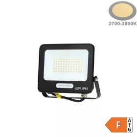LED reflektor 50W 4500lm 3000K 120º SMD Fekete-Optonica