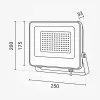LED reflektor 100W 9000lm 6000K 120º SMD Fekete-Optonica