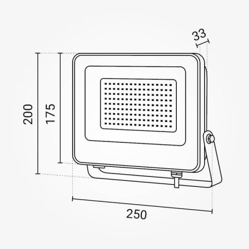 LED reflektor 100W 9000lm 3000K 120º SMD Fekete-Optonica