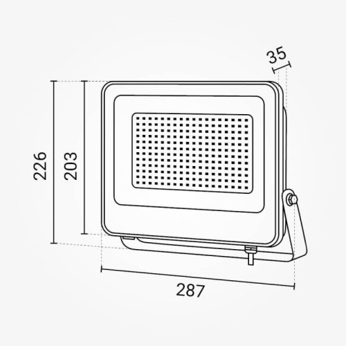 LED reflektor 150W 13500lm 6000K 120º SMD Fekete-Optonica