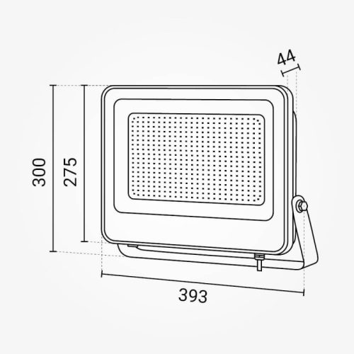 LED reflektor 300W 27000lm 6000K 120º SMD Fekete-Optonica