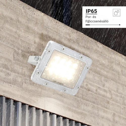 Professzionális, 10W-os, fehér LED reflektor, IP65 védelemmel, természetes fehér 1000lumen