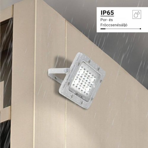 Professzionális, 20W-os, fehér LED reflektor, IP65 védelemmel, hideg fehér 2000lumen