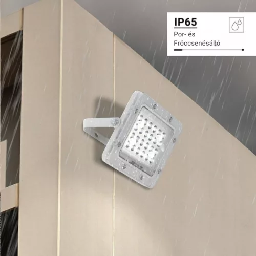 Professzionális, 20W-os, fehér LED reflektor, IP65 védelemmel, hideg fehér 2000lumen