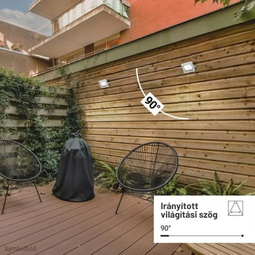 Professzionális, 20W-os, fehér LED reflektor, IP65 védelemmel, hideg fehér 2000lumen
