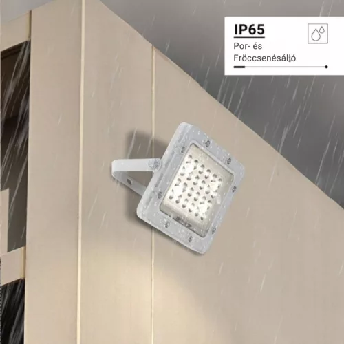 Professzionális, 20W-os, fehér LED reflektor, IP65 védelemmel, természetes fehér 2000lumen