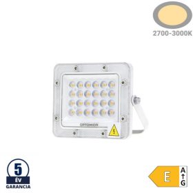 Professzionális, 20W-os, fehér LED reflektor, IP65 védelemmel, meleg fehér 2000lumen