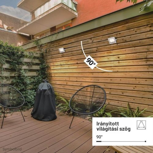 Professzionális, 20W-os, fehér LED reflektor, IP65 védelemmel, meleg fehér 2000lumen