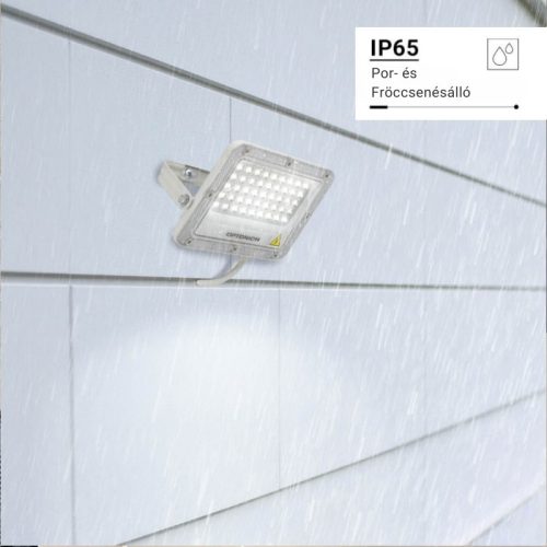 Professzionális, 30W-os, fehér LED reflektor, IP65 védelemmel, hideg fehér 3000lumen