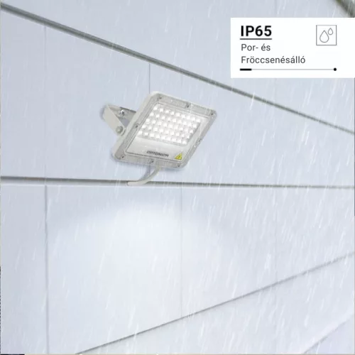 Professzionális, 30W-os, fehér LED reflektor, IP65 védelemmel, hideg fehér 3000lumen