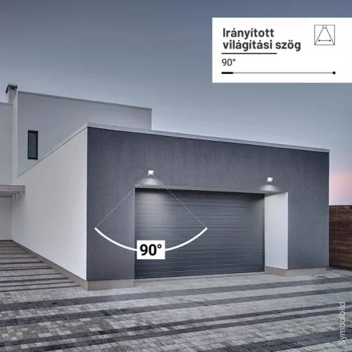 Professzionális, 10W-os, fekete LED reflektor, IP65 védelemmel, hideg fehér 1000lumen