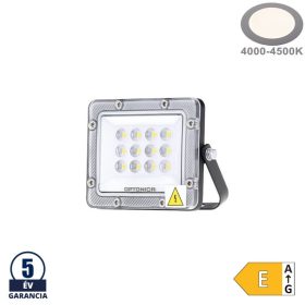 Professzionális, 10W-os, fekete LED reflektor, IP65 védelemmel, természetes fehér