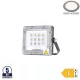 Professzionális, 10W-os, fekete LED reflektor, IP65 védelemmel, természetes fehér