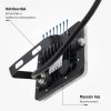 Professzionális, 10W-os, fekete LED reflektor, IP65 védelemmel, természetes fehér