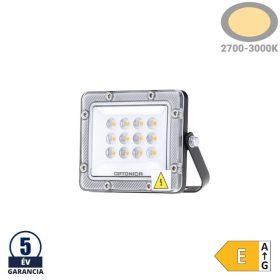 Professzionális, 10W-os, fekete LED reflektor, IP65 védelemmel, meleg fehér