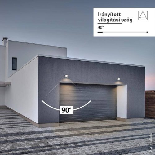 Professzionális, 10W-os, fekete LED reflektor, IP65 védelemmel, meleg fehér