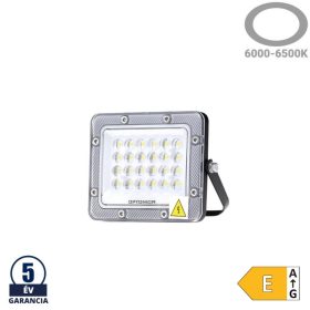 Professzionális, 20W-os, fekete LED reflektor, IP65 védelemmel, hideg fehér