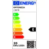 Professzionális, 20W-os, fekete LED reflektor, IP65 védelemmel, természetes fehér
