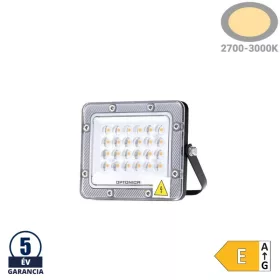 Professzionális, 20W-os, fekete LED reflektor, IP65 védelemmel, meleg fehér