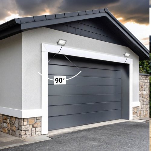 Professzionális, 30W-os, fekete LED reflektor, IP65 védelemmel, hideg fehér