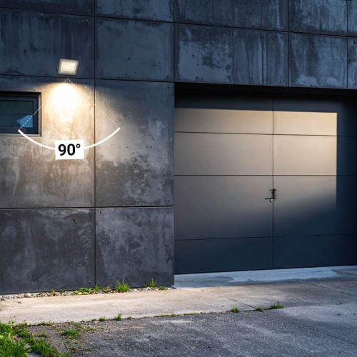 Professzionális, 30W-os, fekete LED reflektor, IP65 védelemmel, természetes fehér