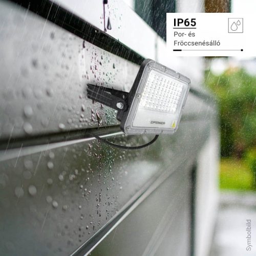 Professzionális, 50W-os, fekete LED reflektor, IP65 védelemmel, hideg fehér