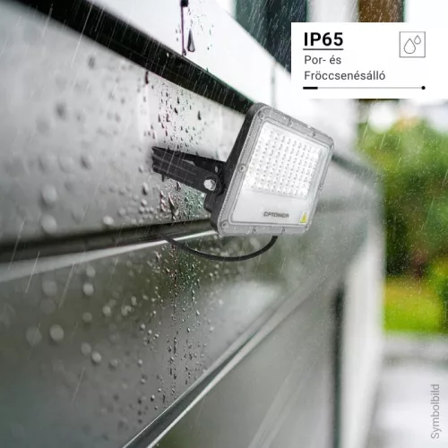 Professzionális, 50W-os, fekete LED reflektor, IP65 védelemmel, hideg fehér
