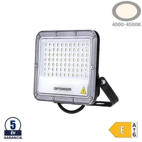 Professzionális, 50W-os, fekete LED reflektor, IP65 védelemmel, hideg fehér