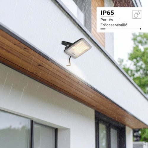 Professzionális, 50W-os, fekete LED reflektor, IP65 védelemmel, hideg fehér