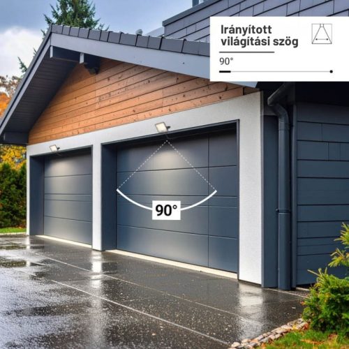 Professzionális, 50W-os, fekete LED reflektor, IP65 védelemmel, hideg fehér