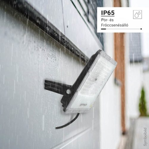 Professzionális, Ipari 100W-os, fekete LED reflektor, IP65 védelemmel, hideg fehér