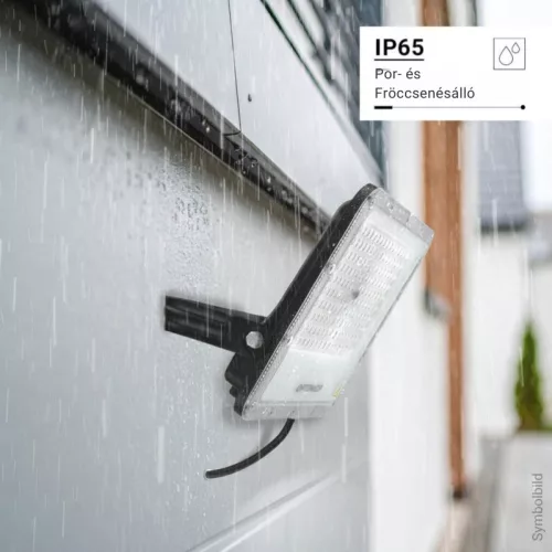 Professzionális, Ipari 100W-os, fekete LED reflektor, IP65 védelemmel, hideg fehér